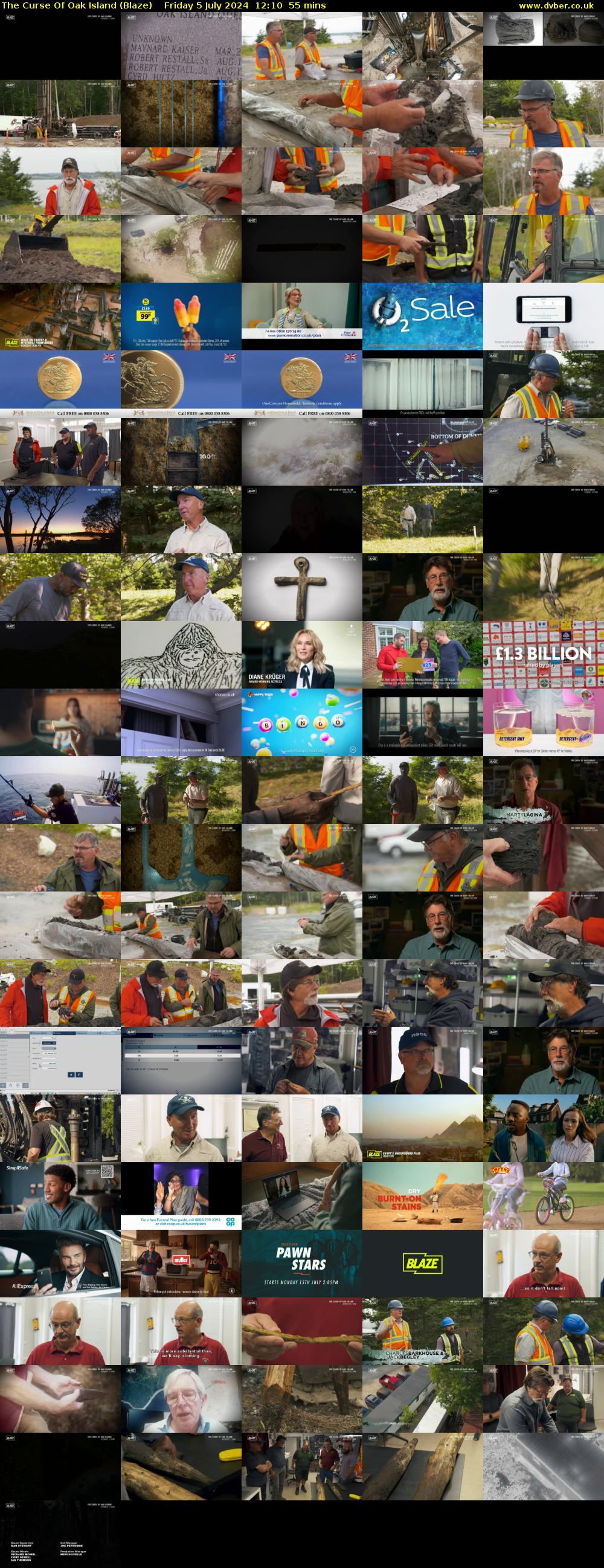 The Curse Of Oak Island (Blaze) Friday 5 July 2024 12:10 - 13:05