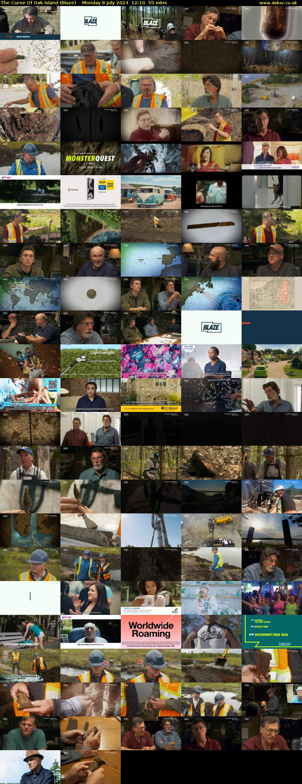 The Curse Of Oak Island (Blaze) Monday 8 July 2024 12:10 - 13:05