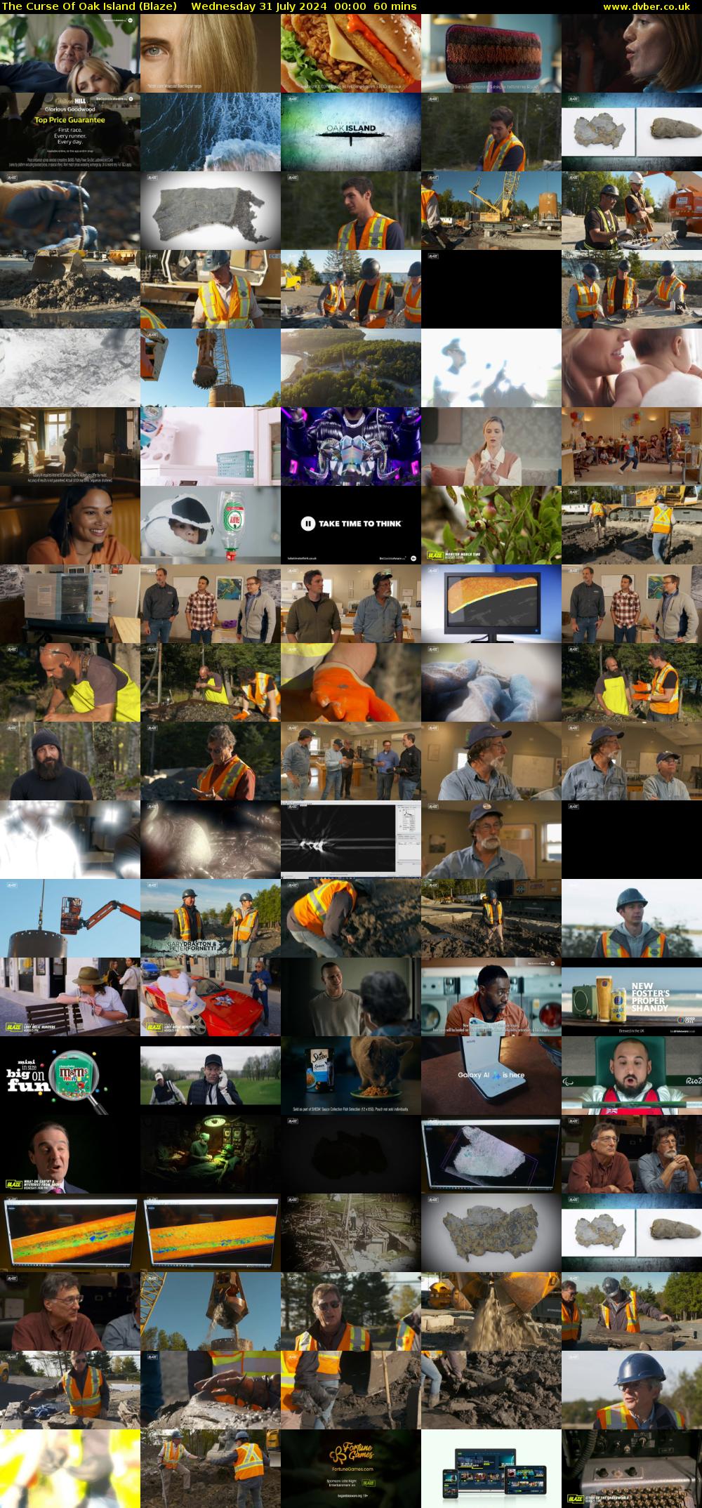The Curse Of Oak Island (Blaze) Wednesday 31 July 2024 00:00 - 01:00