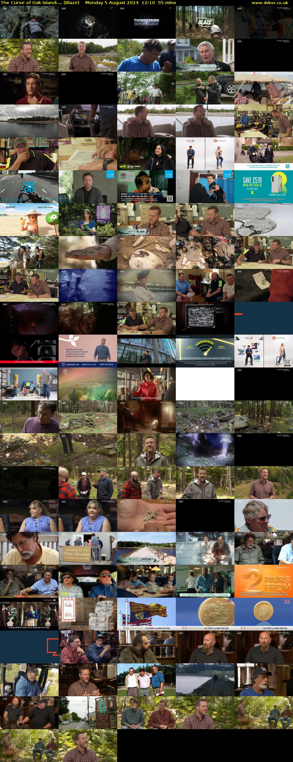 The Curse of Oak Island:... (Blaze) Monday 5 August 2024 12:10 - 13:05