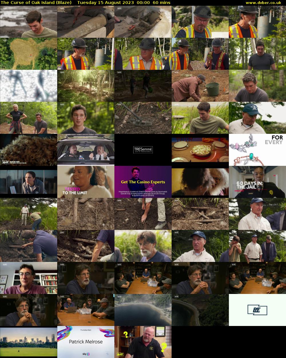 The Curse of Oak Island (Blaze) Tuesday 15 August 2023 00:00 - 01:00