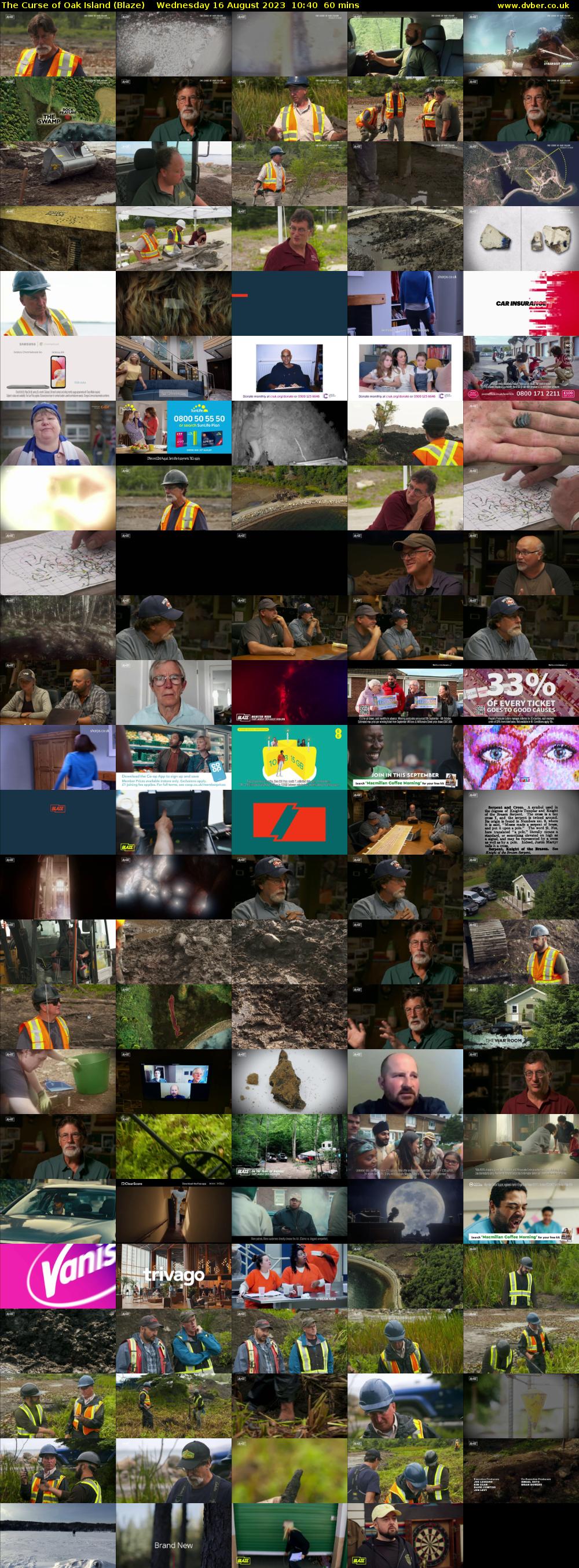 The Curse of Oak Island (Blaze) Wednesday 16 August 2023 10:40 - 11:40
