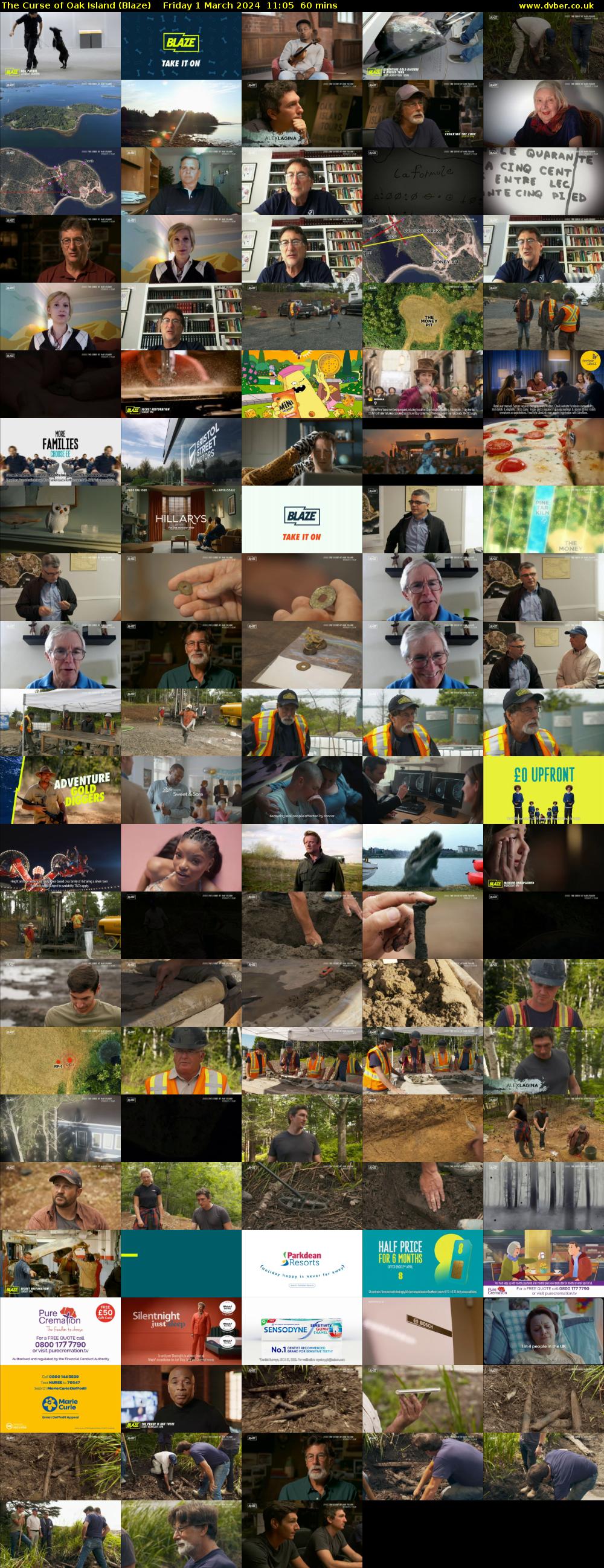 The Curse of Oak Island (Blaze) Friday 1 March 2024 11:05 - 12:05