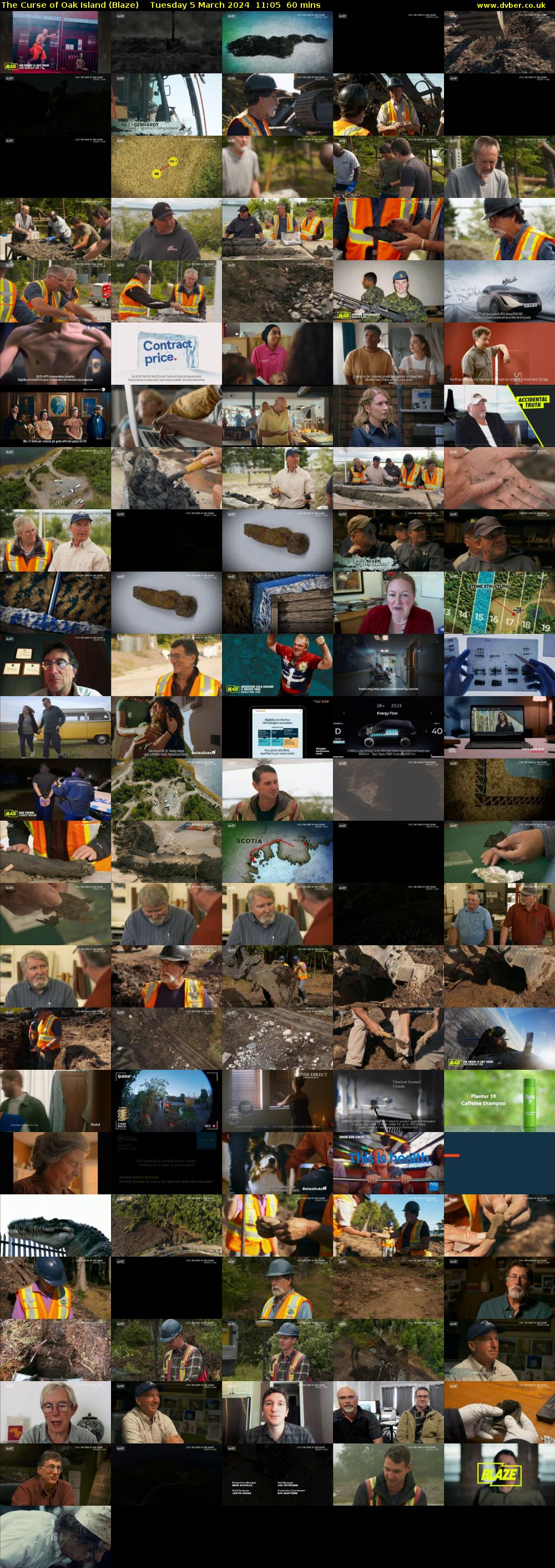 The Curse of Oak Island (Blaze) Tuesday 5 March 2024 11:05 - 12:05