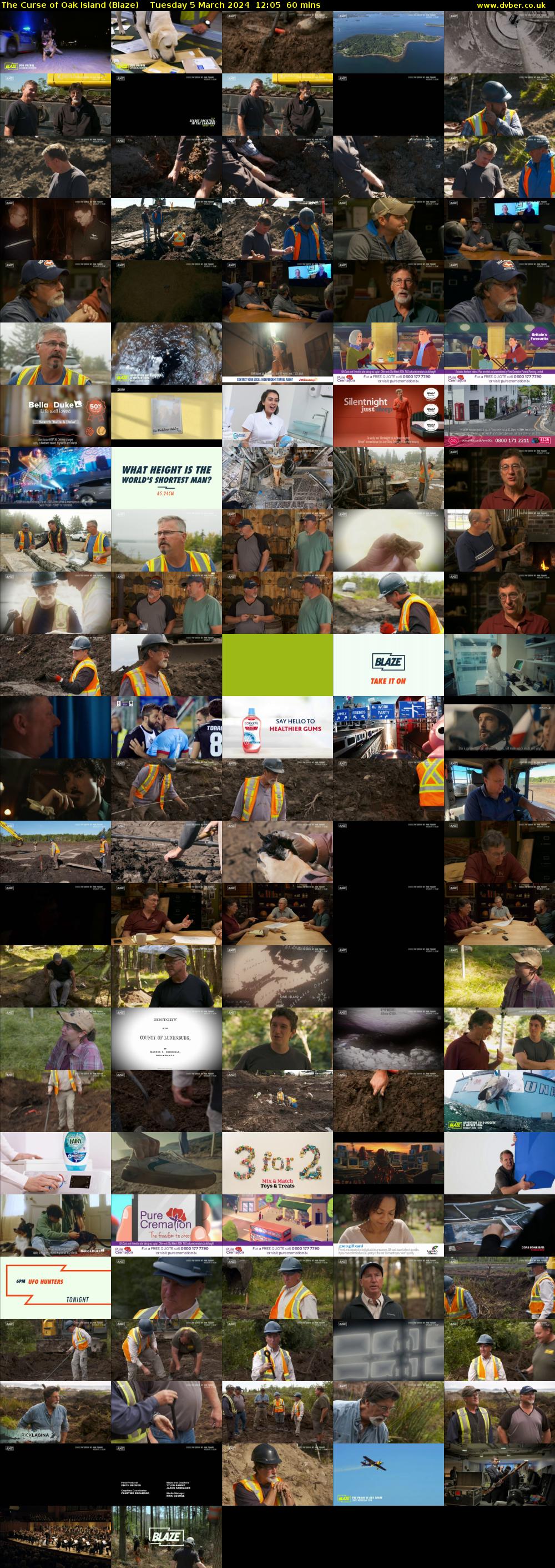 The Curse of Oak Island (Blaze) Tuesday 5 March 2024 12:05 - 13:05