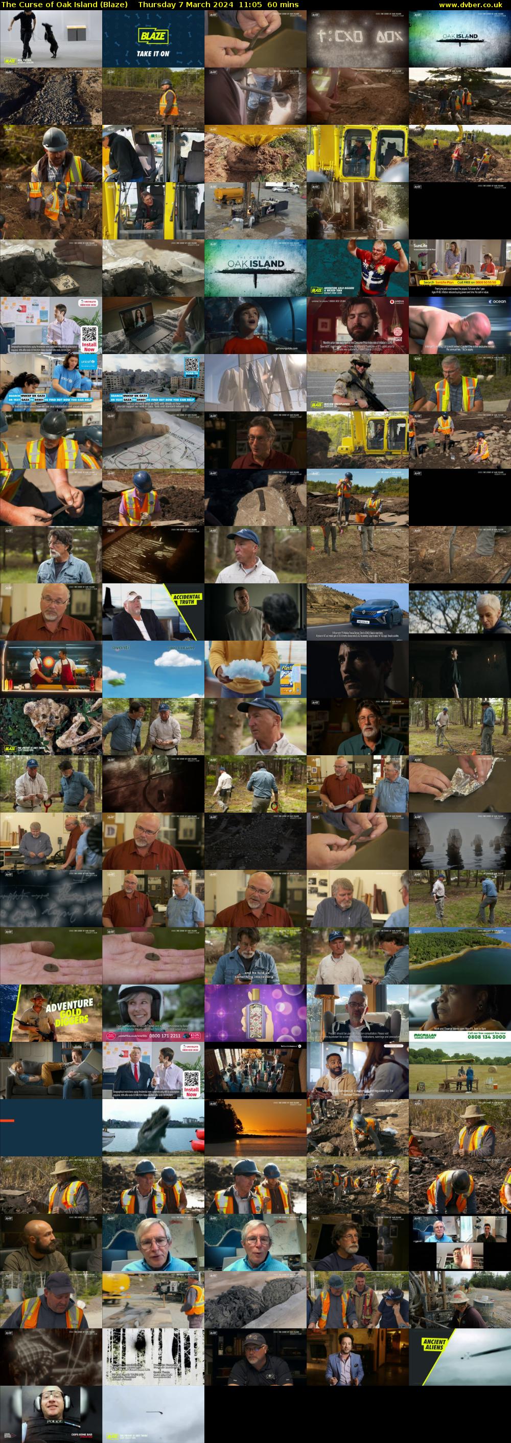 The Curse of Oak Island (Blaze) Thursday 7 March 2024 11:05 - 12:05