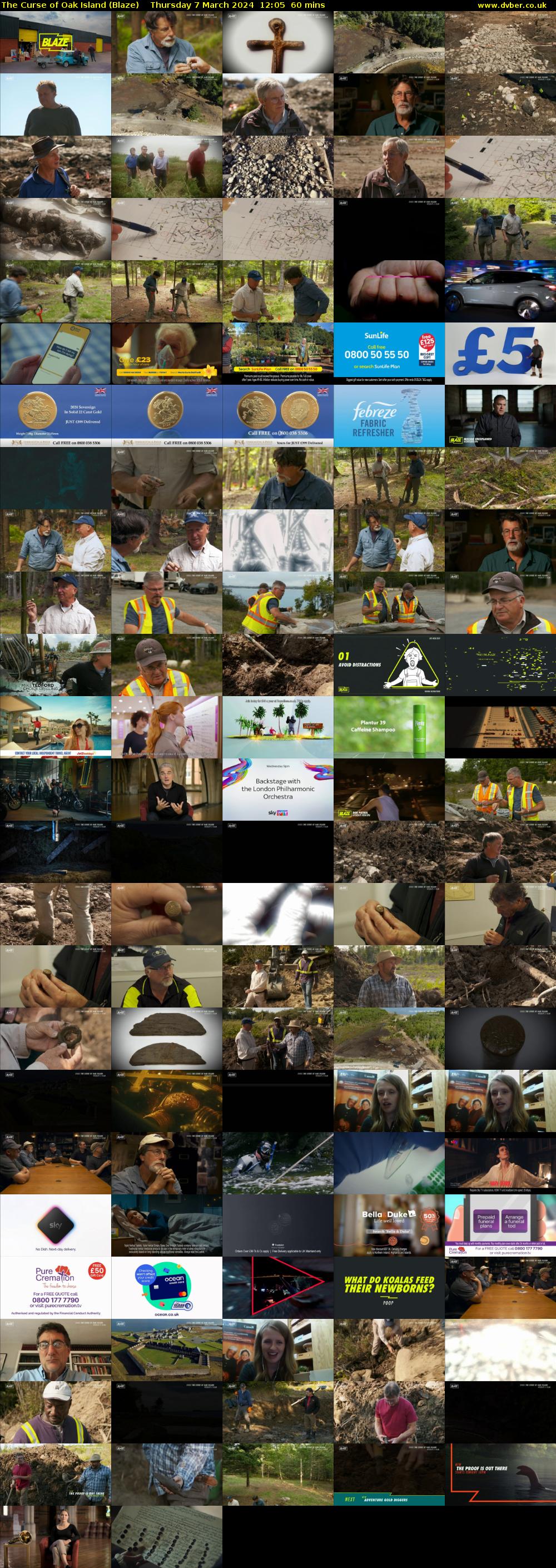 The Curse of Oak Island (Blaze) Thursday 7 March 2024 12:05 - 13:05
