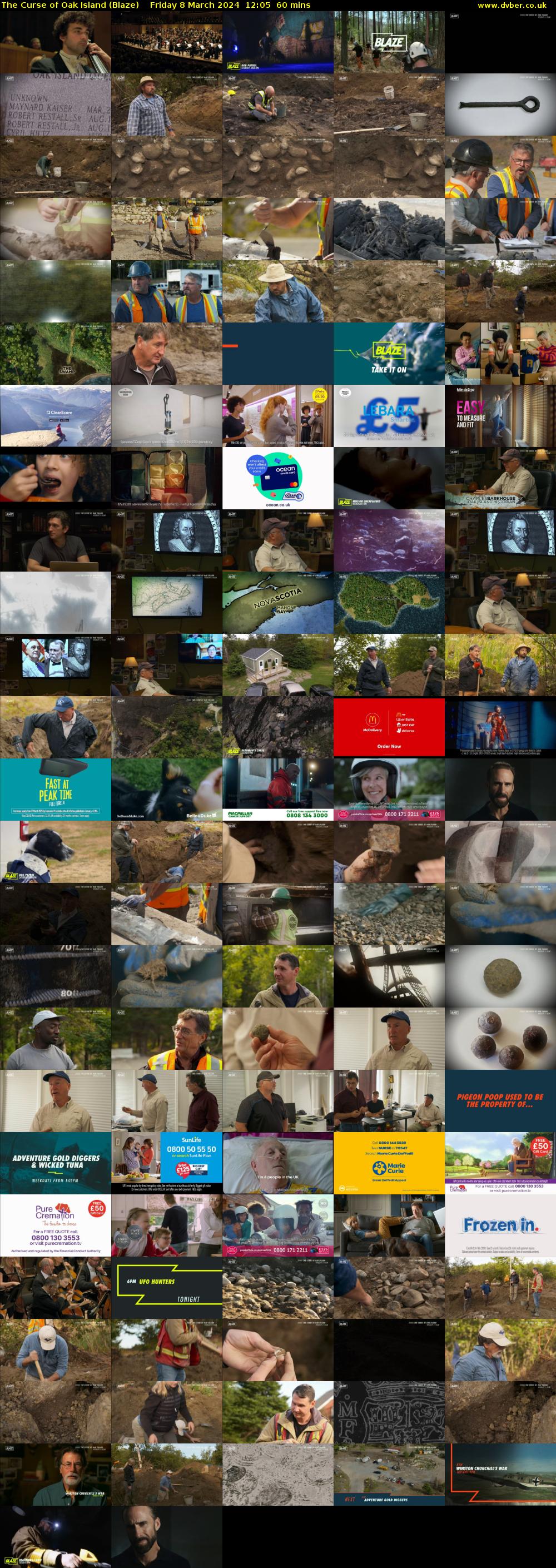 The Curse of Oak Island (Blaze) Friday 8 March 2024 12:05 - 13:05