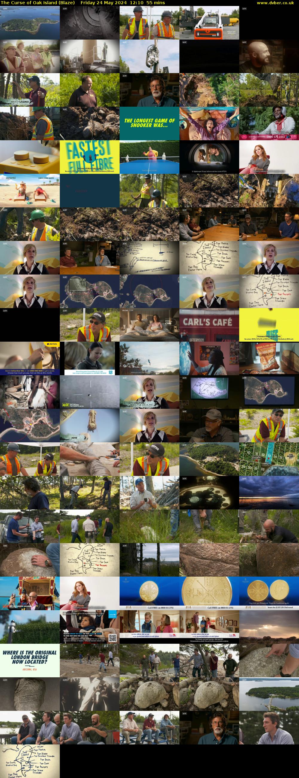 The Curse of Oak Island (Blaze) Friday 24 May 2024 12:10 - 13:05