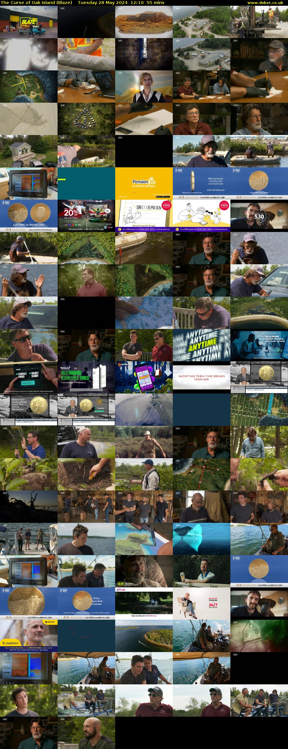 The Curse of Oak Island (Blaze) Tuesday 28 May 2024 12:10 - 13:05