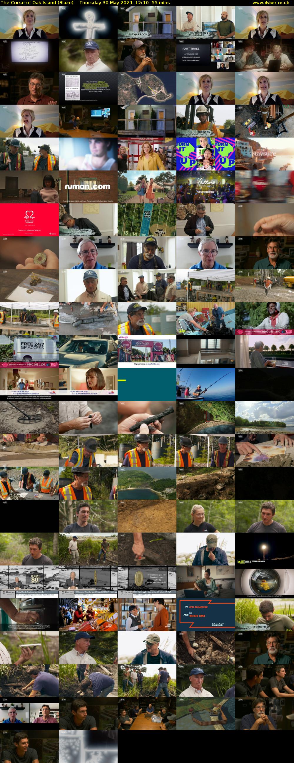 The Curse of Oak Island (Blaze) Thursday 30 May 2024 12:10 - 13:05