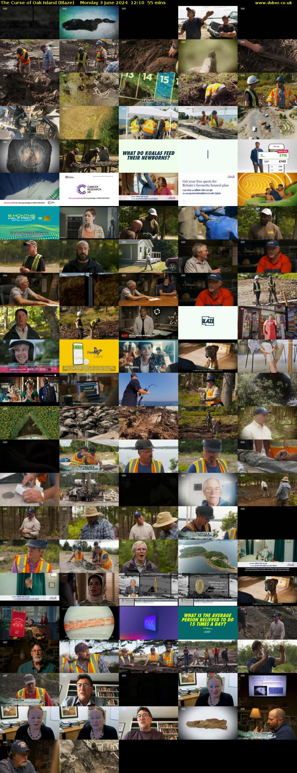 The Curse of Oak Island (Blaze) Monday 3 June 2024 12:10 - 13:05