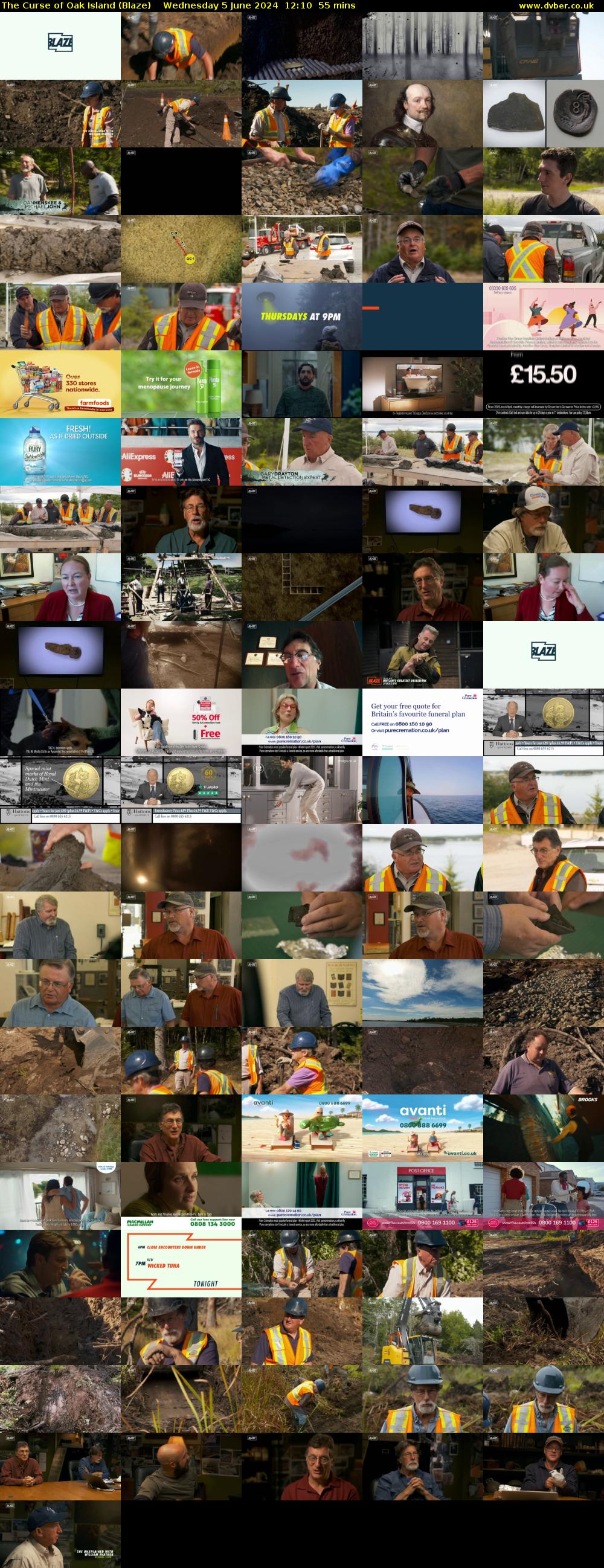 The Curse of Oak Island (Blaze) Wednesday 5 June 2024 12:10 - 13:05