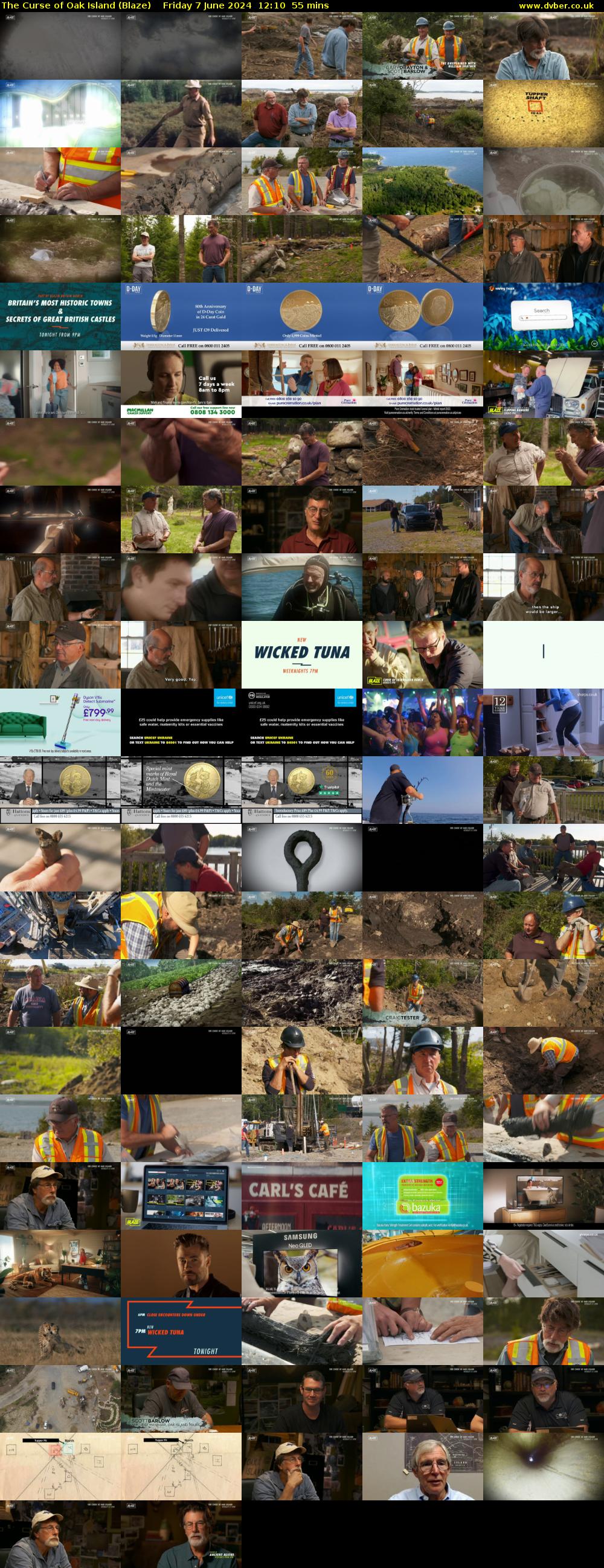 The Curse of Oak Island (Blaze) Friday 7 June 2024 12:10 - 13:05