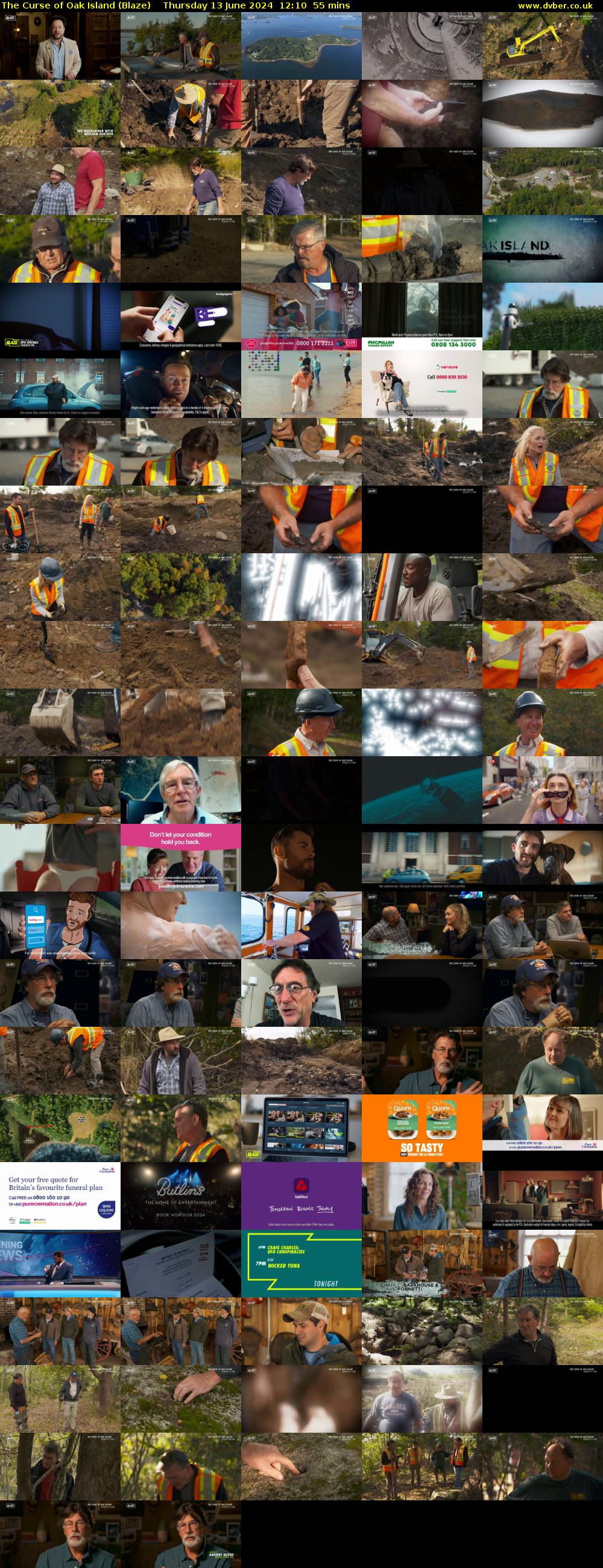 The Curse of Oak Island (Blaze) Thursday 13 June 2024 12:10 - 13:05