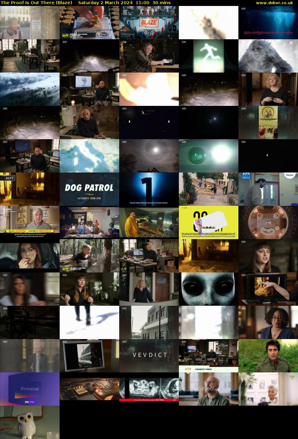 The Proof Is Out There (Blaze) Saturday 2 March 2024 11:00 - 11:30