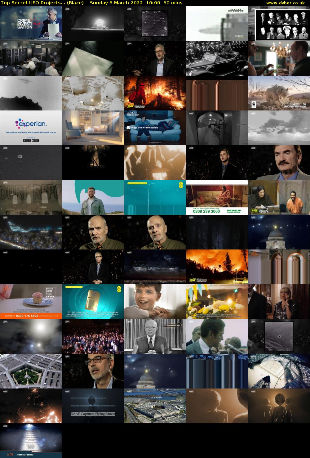 Top Secret UFO Projects... (Blaze) Sunday 6 March 2022 10:00 - 11:00