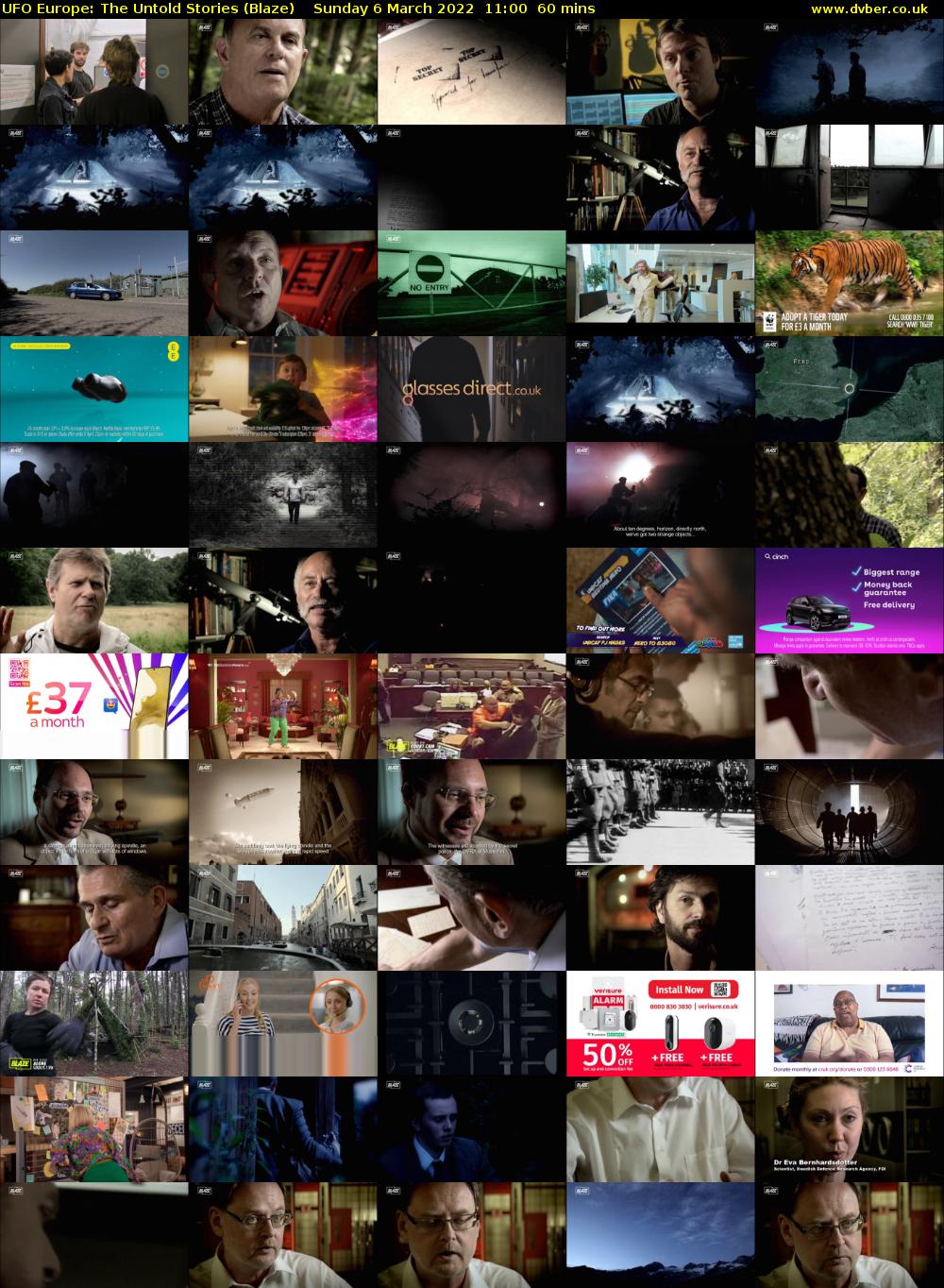 UFO Europe: The Untold Stories (Blaze) Sunday 6 March 2022 11:00 - 12:00