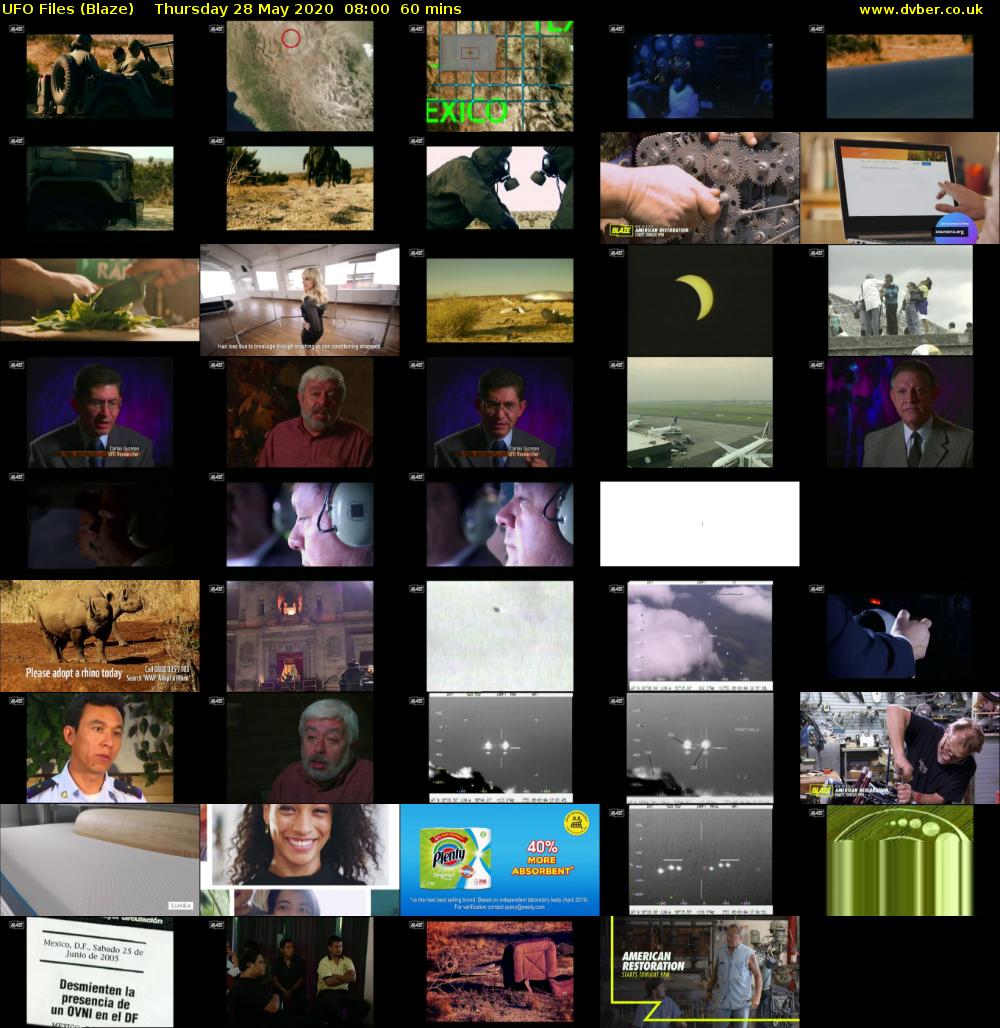 UFO Files (Blaze) Thursday 28 May 2020 08:00 - 09:00