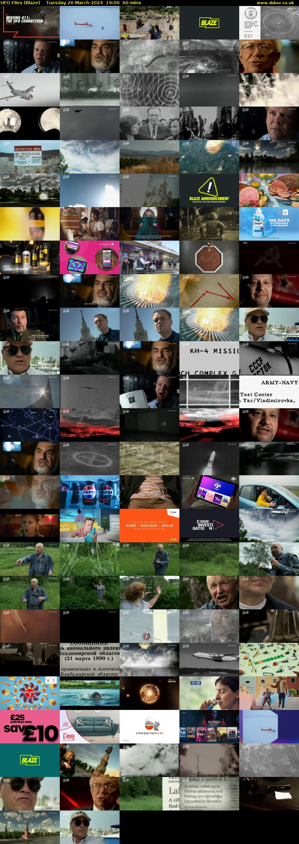 UFO Files (Blaze) Tuesday 26 March 2024 19:00 - 20:00
