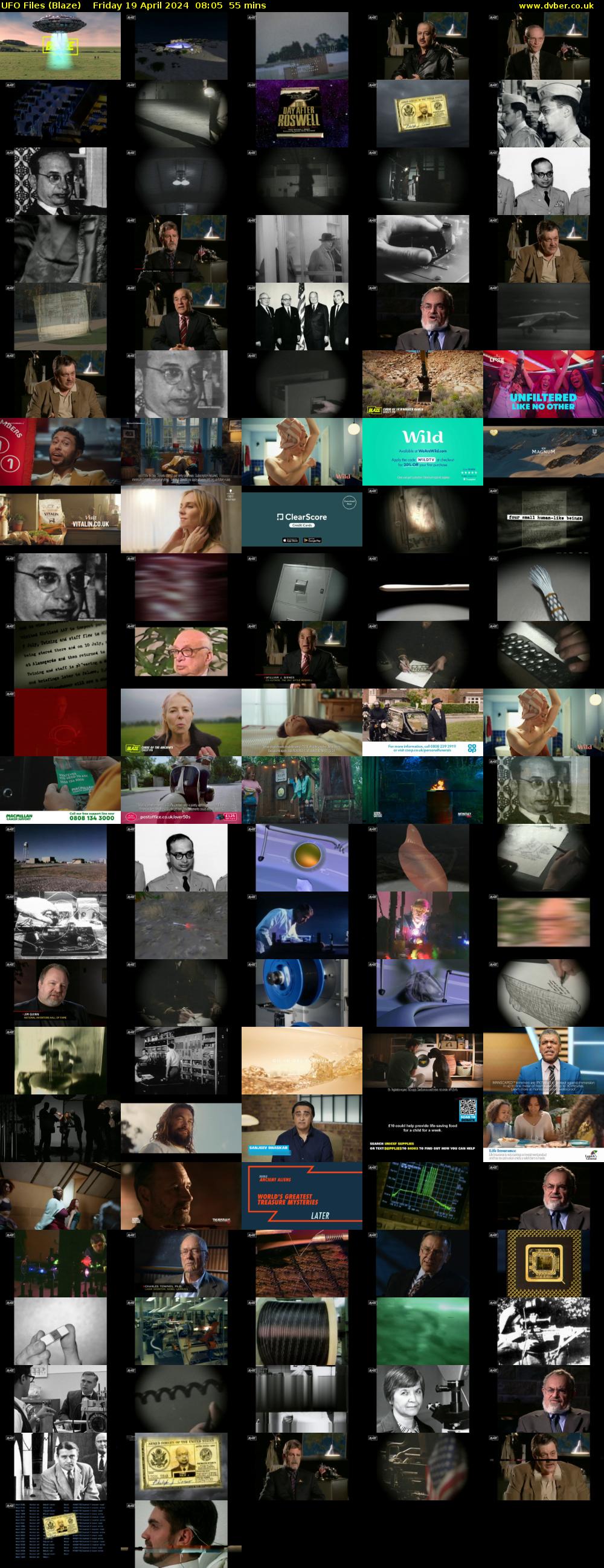 UFO Files (Blaze) Friday 19 April 2024 08:05 - 09:00
