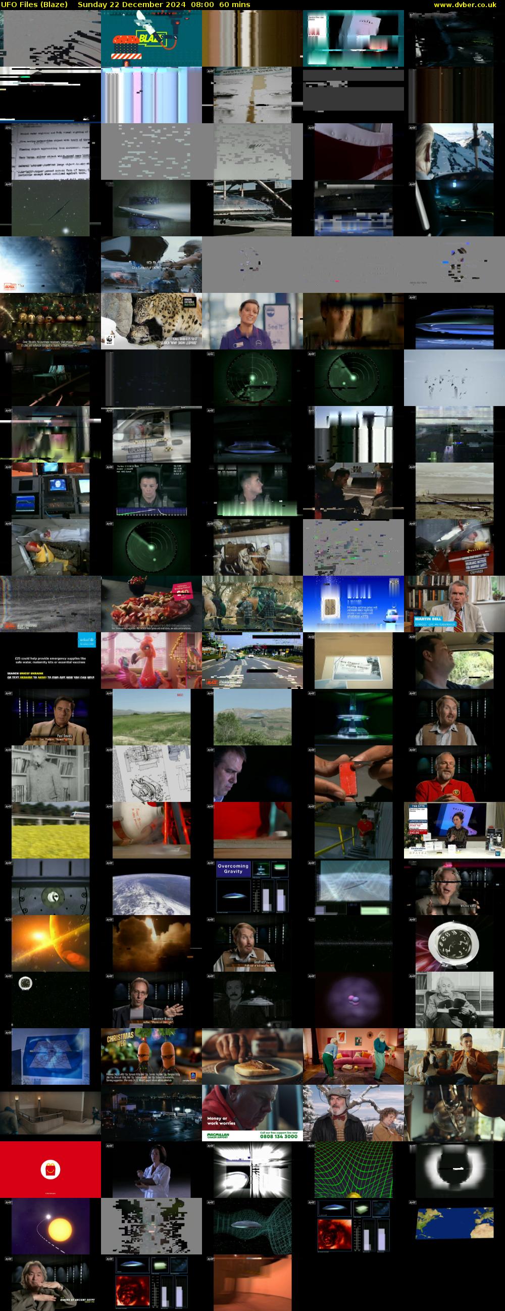 UFO Files (Blaze) Sunday 22 December 2024 08:00 - 09:00