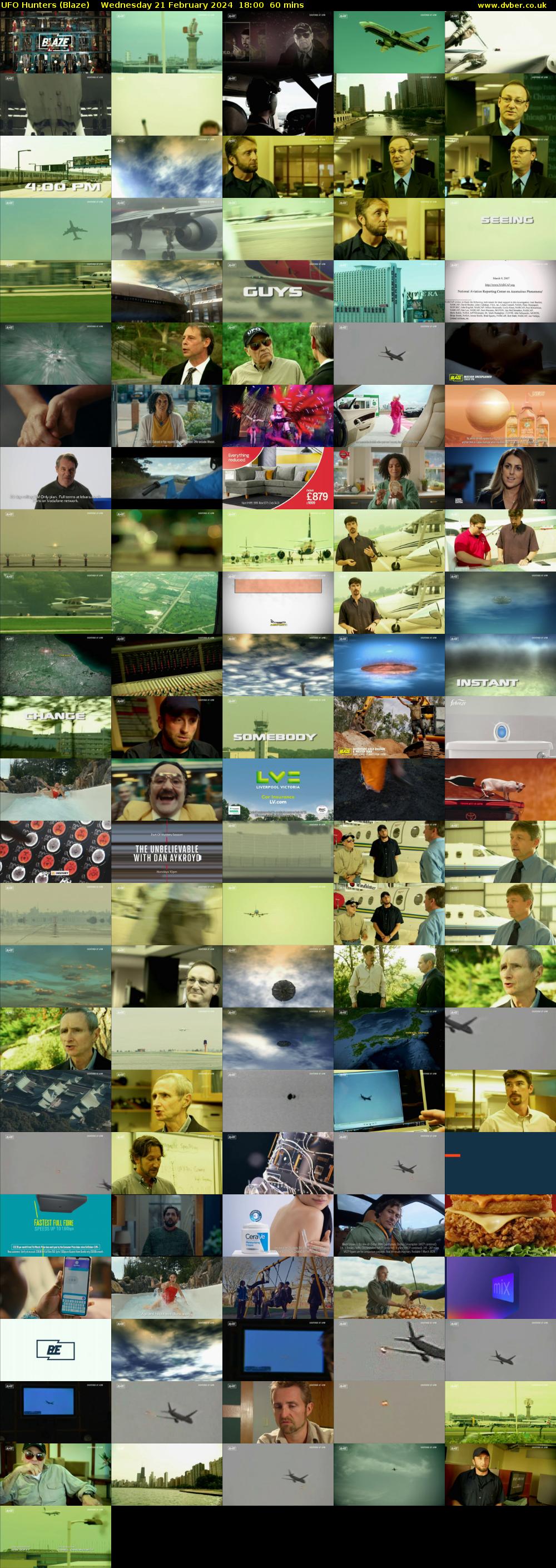 UFO Hunters (Blaze) Wednesday 21 February 2024 18:00 - 19:00