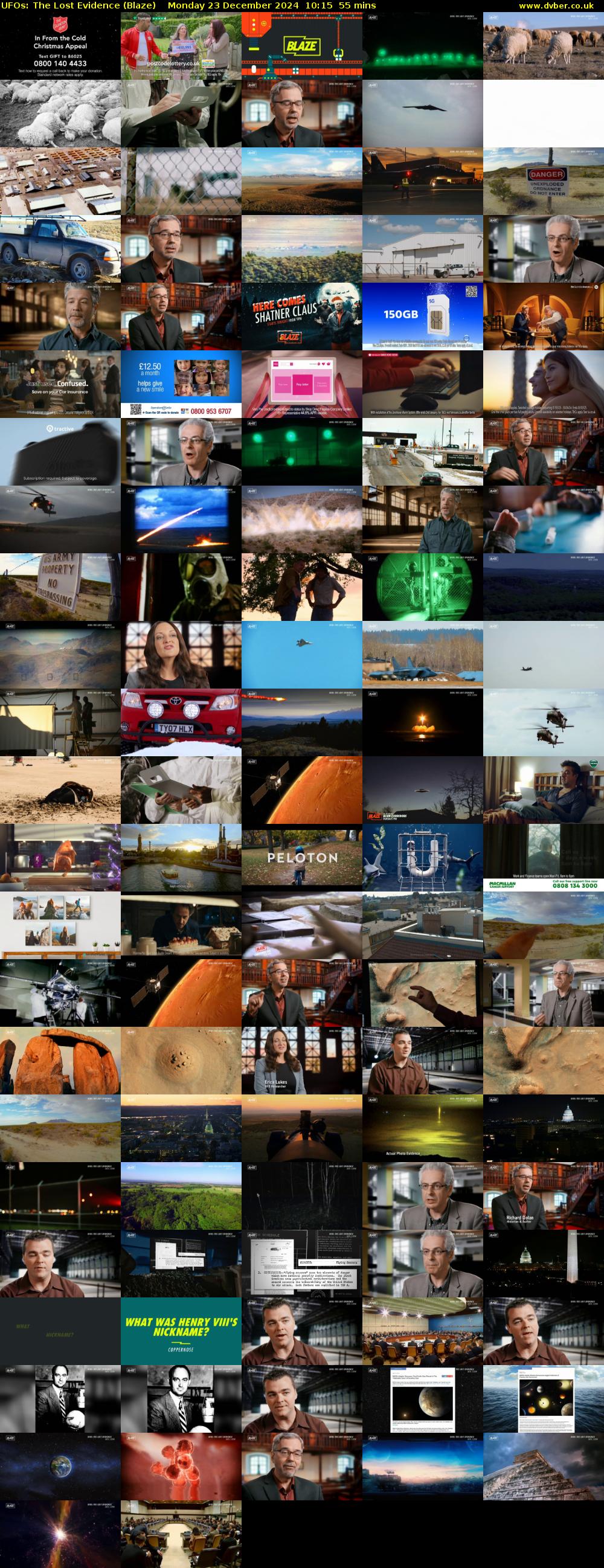 UFOs: The Lost Evidence (Blaze) Monday 23 December 2024 10:15 - 11:10