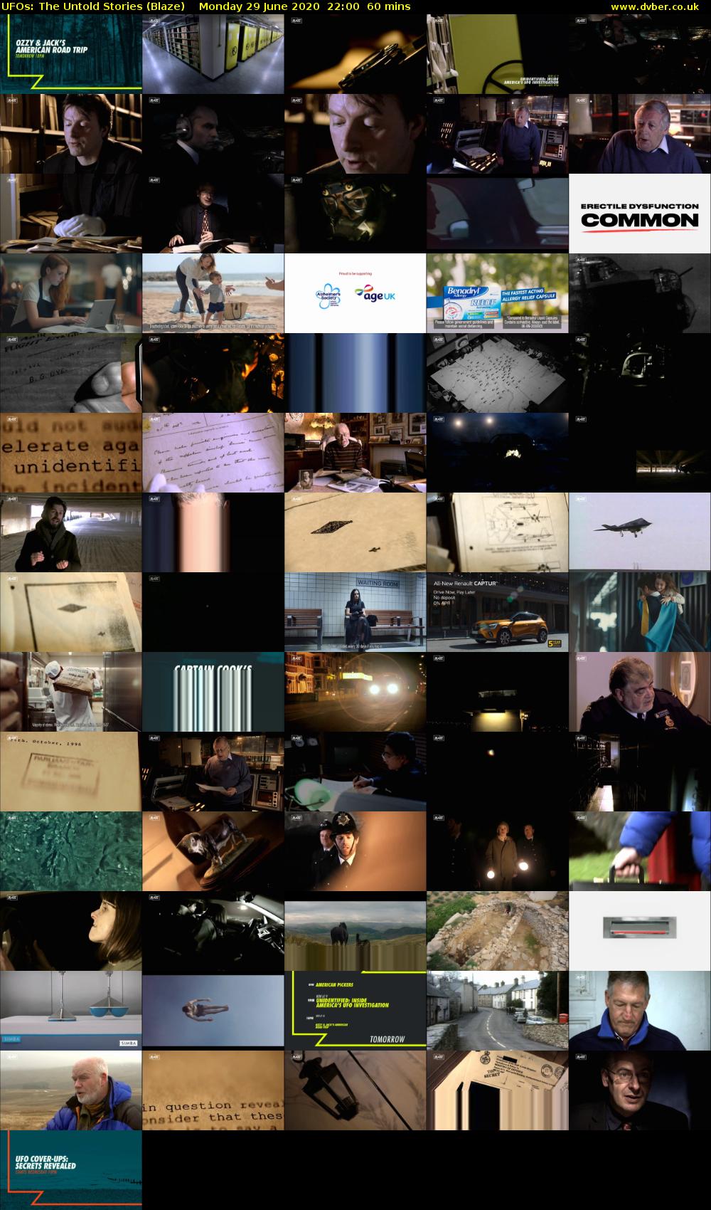 UFOs: The Untold Stories (Blaze) Monday 29 June 2020 22:00 - 23:00