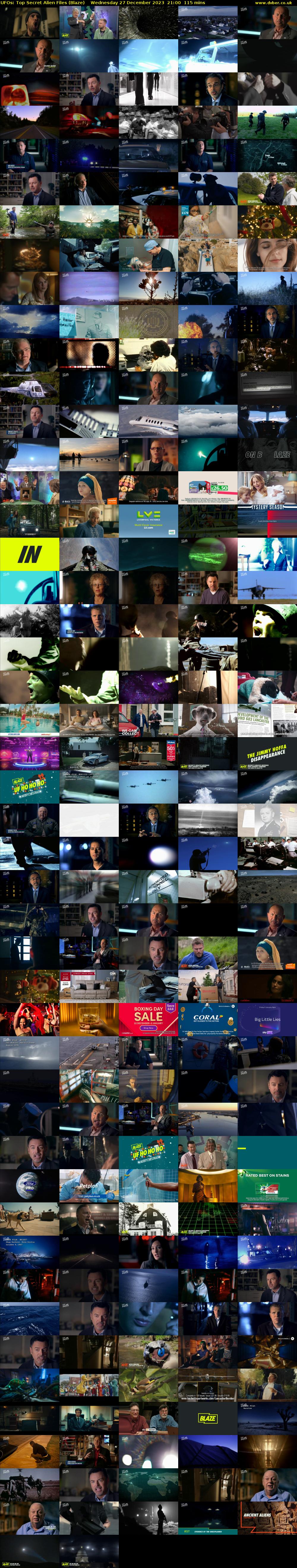 UFOs: Top Secret Alien Files (Blaze) Wednesday 27 December 2023 21:00 - 22:55