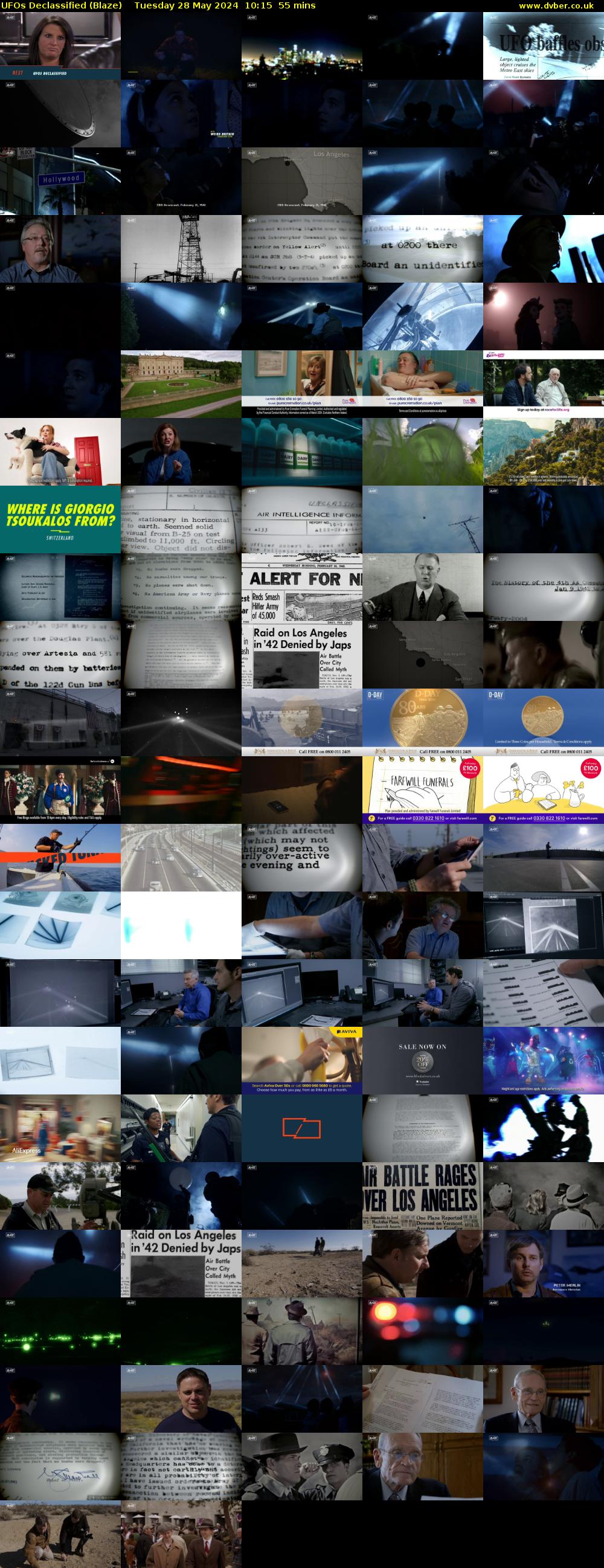 UFOs Declassified (Blaze) Tuesday 28 May 2024 10:15 - 11:10