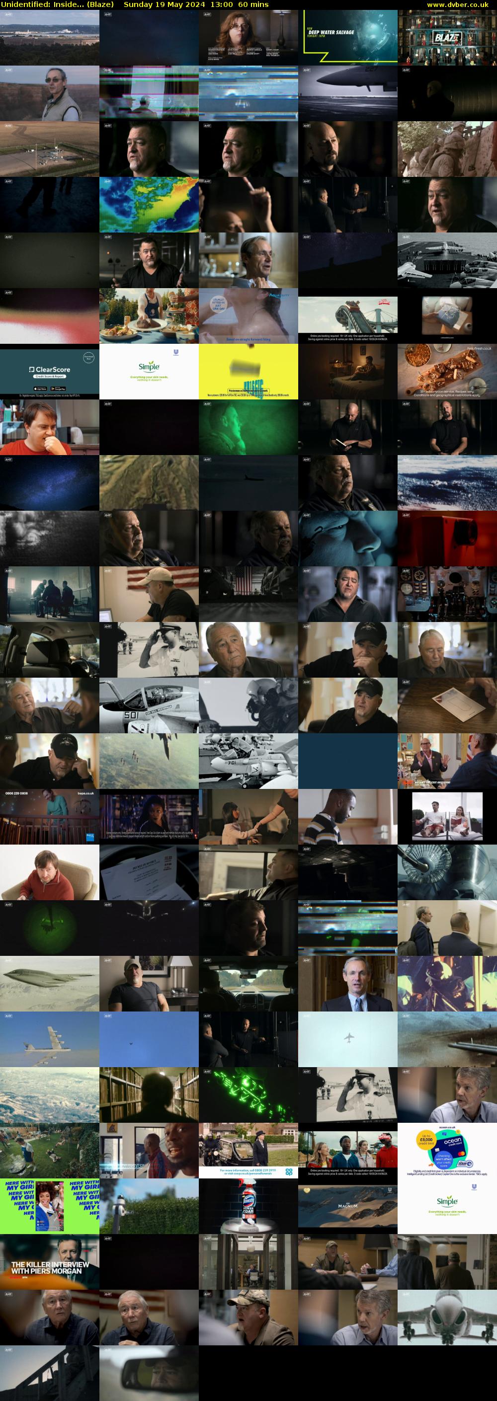 Unidentified: Inside... (Blaze) Sunday 19 May 2024 13:00 - 14:00