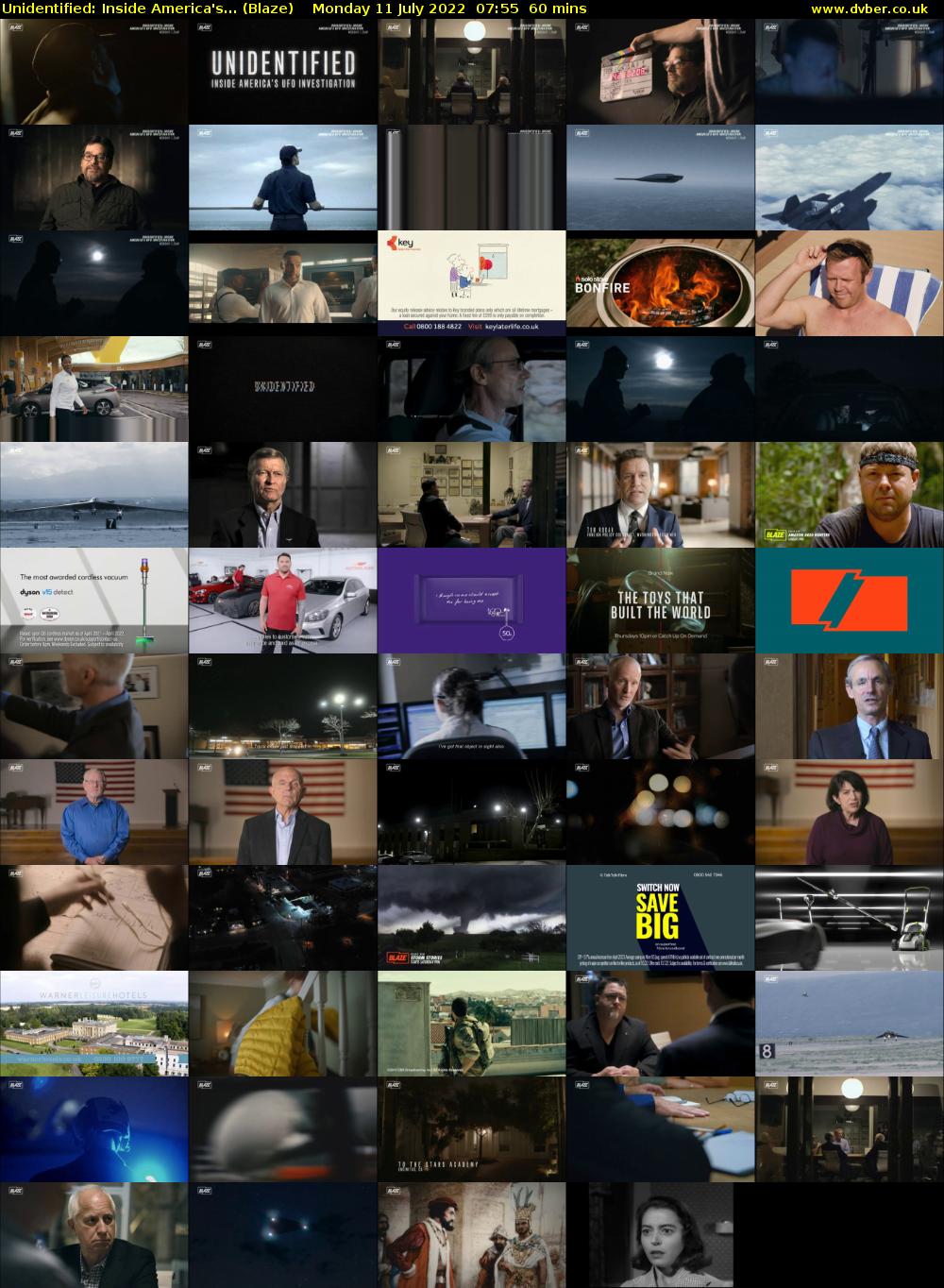Unidentified: Inside America's... (Blaze) Monday 11 July 2022 07:55 - 08:55