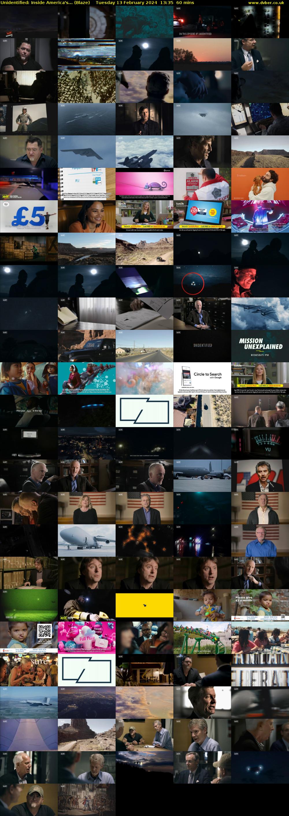 Unidentified: Inside America's... (Blaze) Tuesday 13 February 2024 13:35 - 14:35