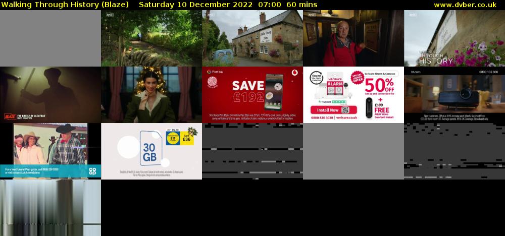 Walking Through History (Blaze) Saturday 10 December 2022 07:00 - 08:00