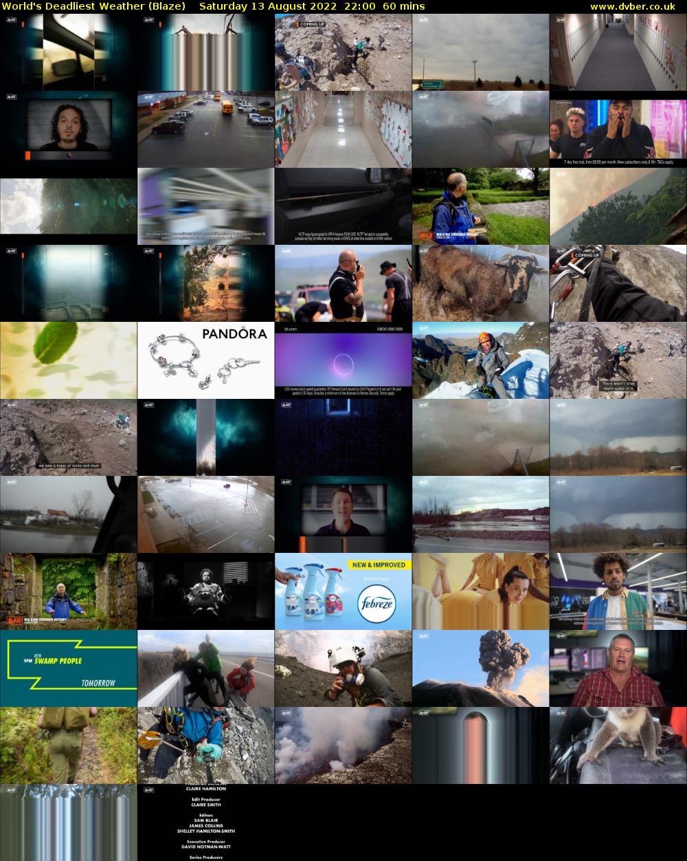 World's Deadliest Weather (Blaze) Saturday 13 August 2022 22:00 - 23:00