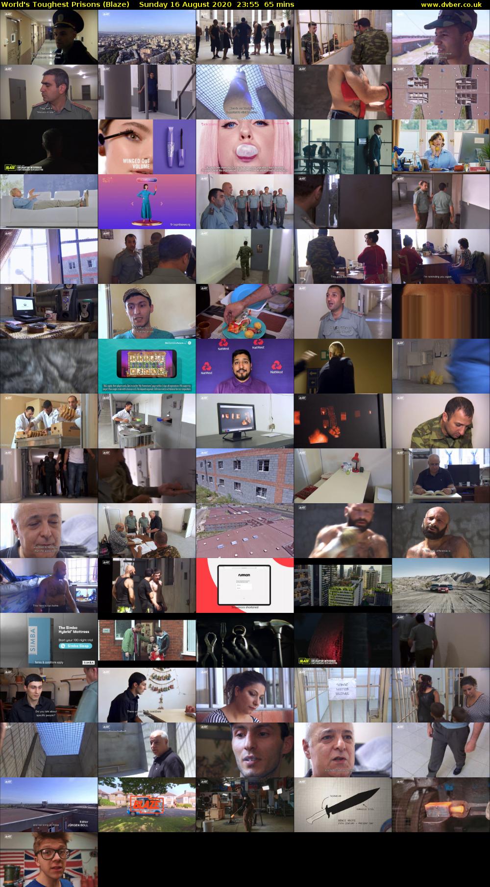 World's Toughest Prisons (Blaze) Sunday 16 August 2020 23:55 - 01:00