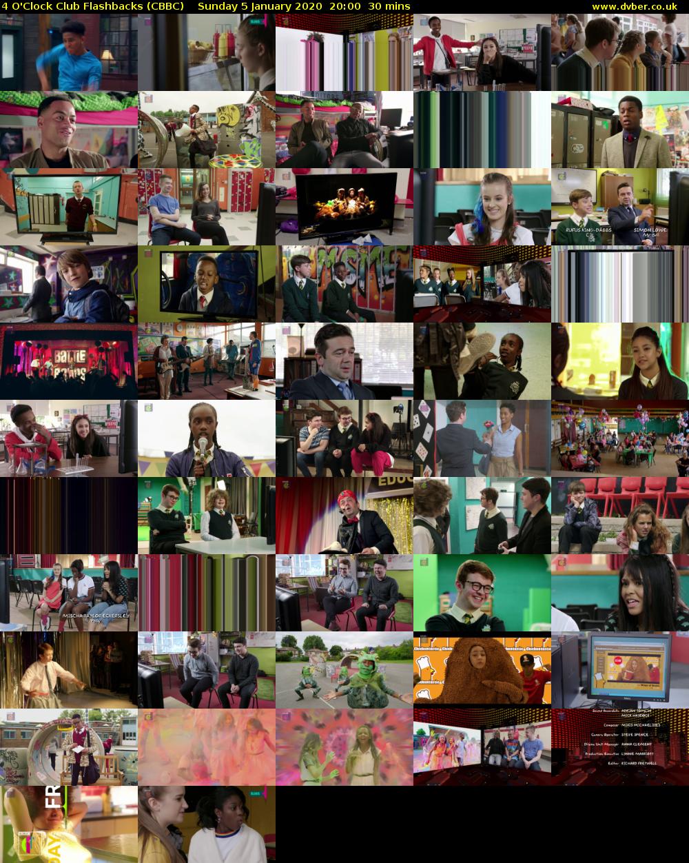 4 O'Clock Club Flashbacks (CBBC) Sunday 5 January 2020 20:00 - 20:30