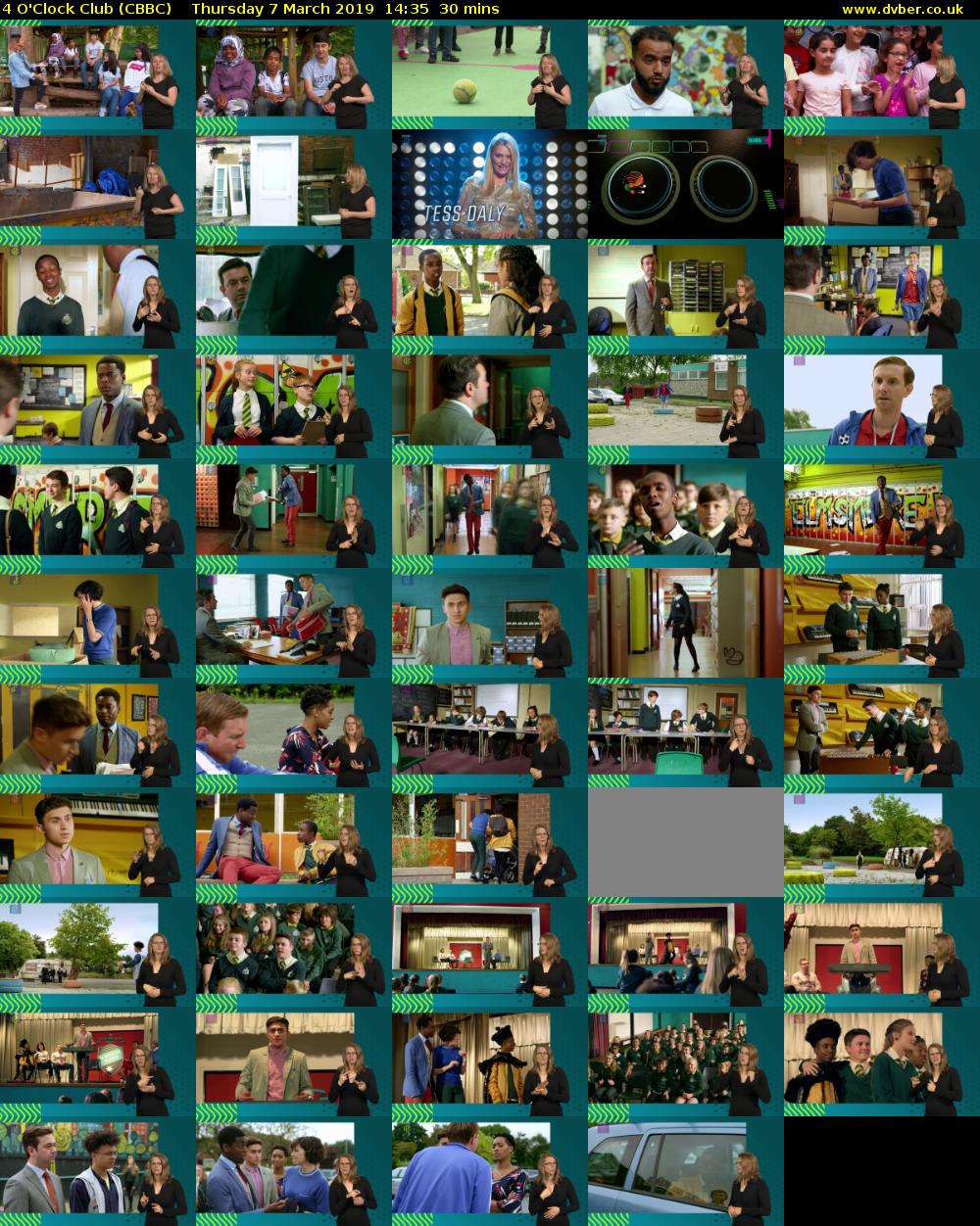 4 O'Clock Club (CBBC) Thursday 7 March 2019 14:35 - 15:05