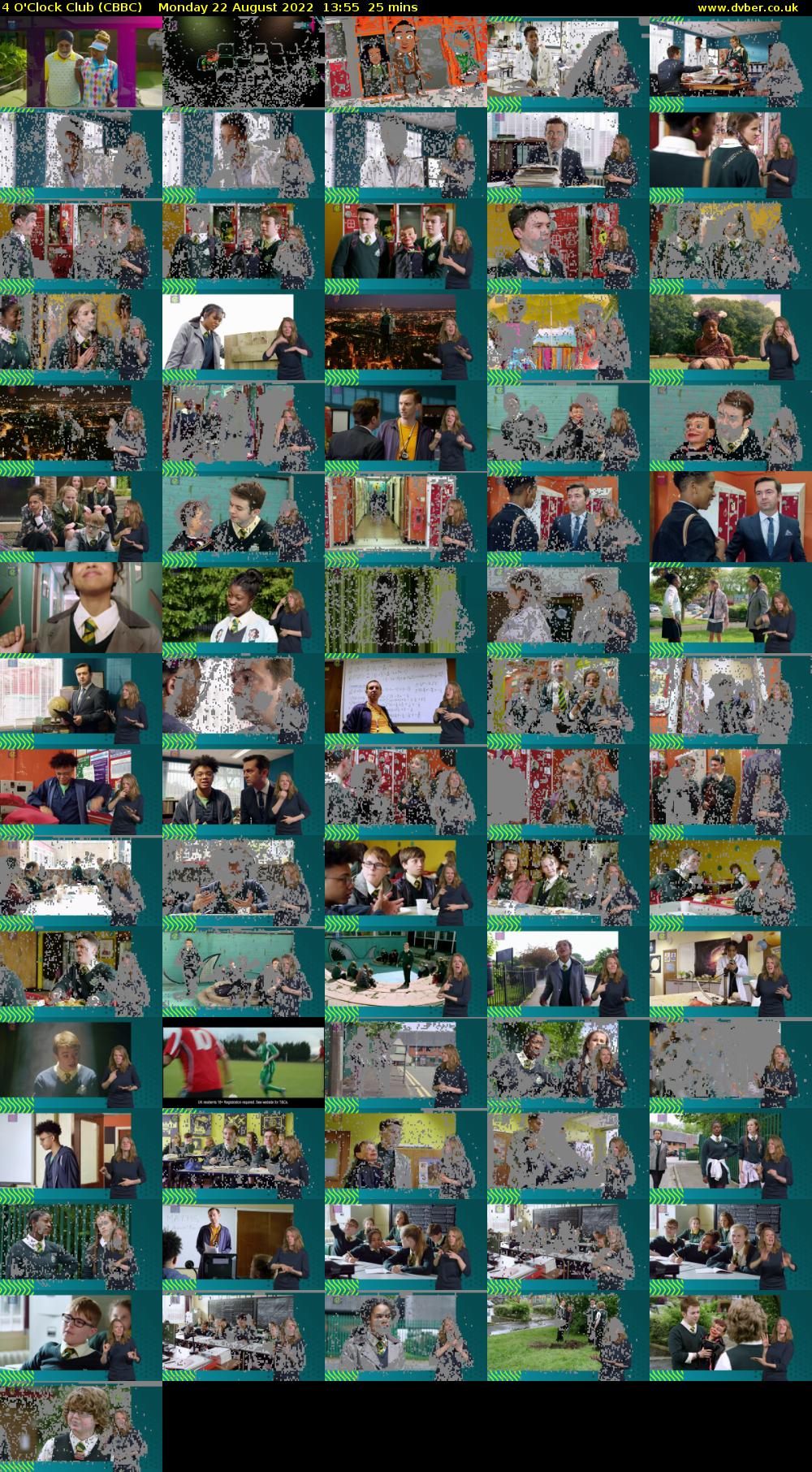 4 O'Clock Club (CBBC) Monday 22 August 2022 13:55 - 14:20