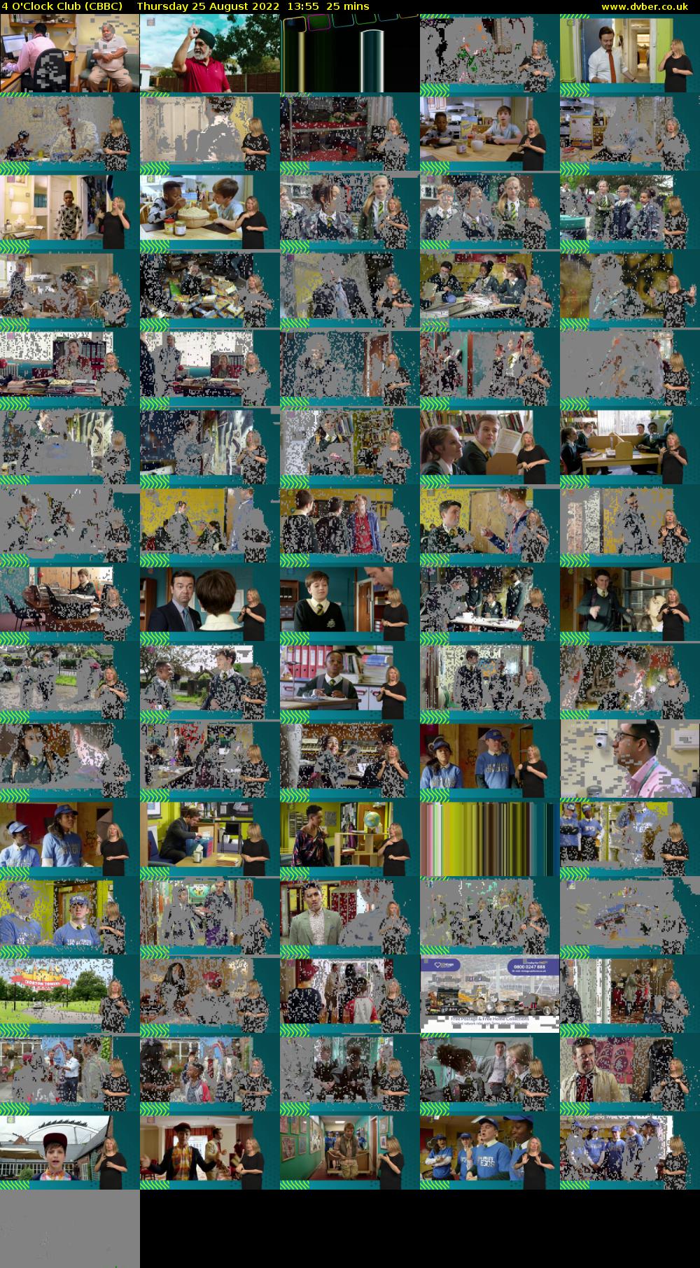 4 O'Clock Club (CBBC) Thursday 25 August 2022 13:55 - 14:20
