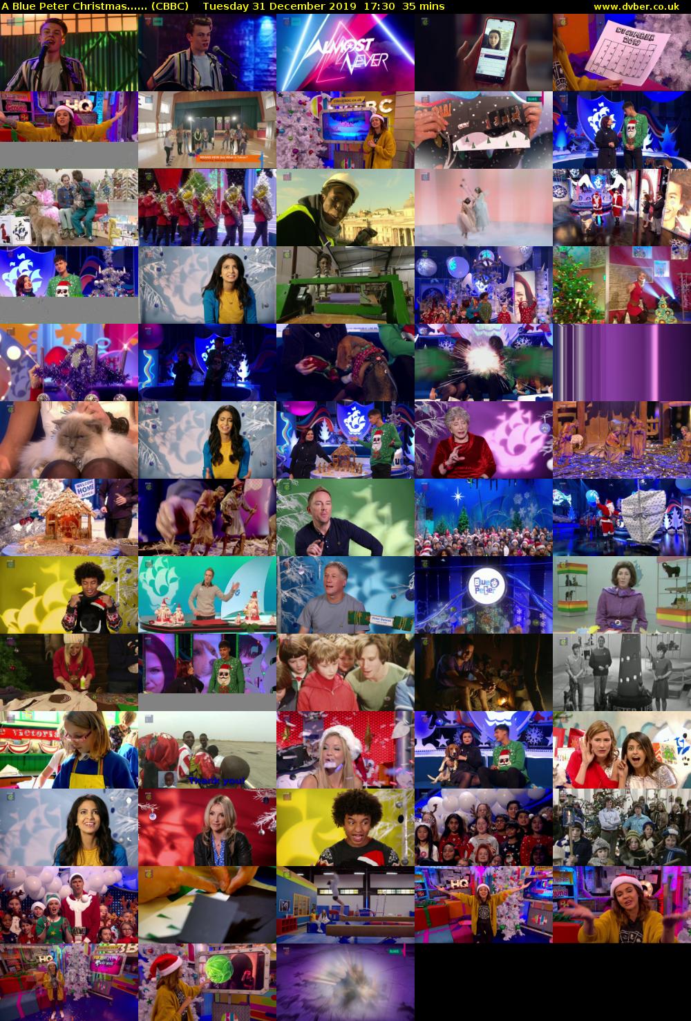 A Blue Peter Christmas...... (CBBC) Tuesday 31 December 2019 17:30 - 18:05