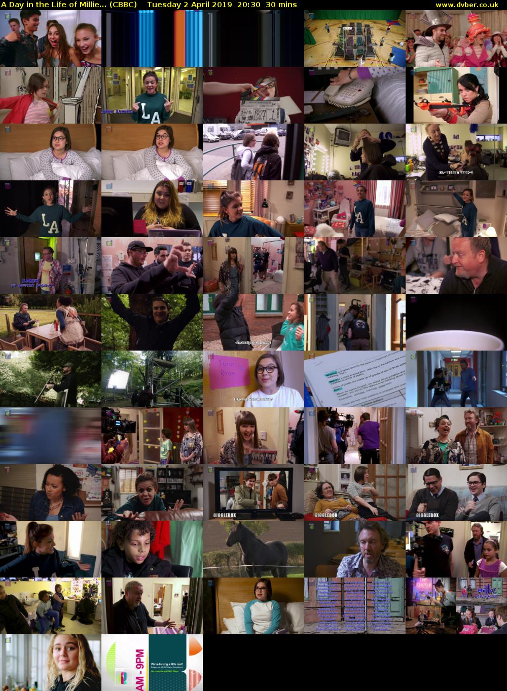 A Day in the Life of Millie... (CBBC) Tuesday 2 April 2019 20:30 - 21:00