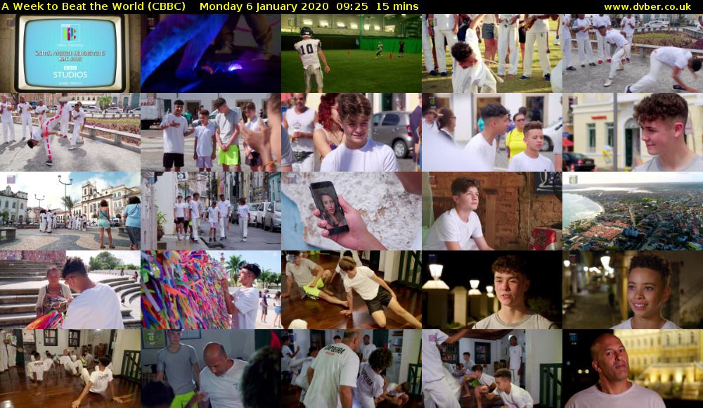 A Week to Beat the World (CBBC) Monday 6 January 2020 09:25 - 09:40