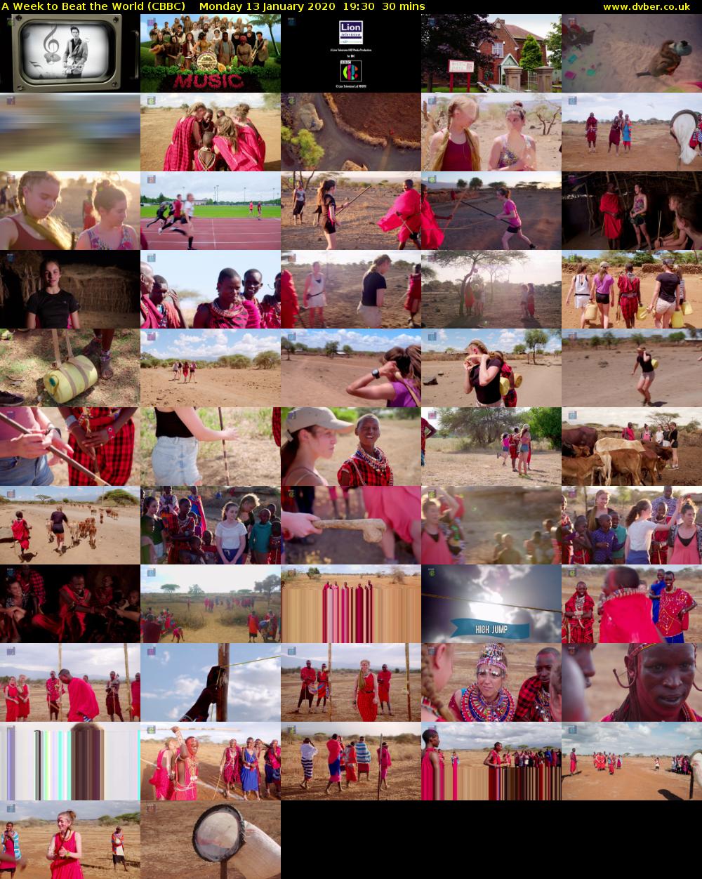 A Week to Beat the World (CBBC) Monday 13 January 2020 19:30 - 20:00