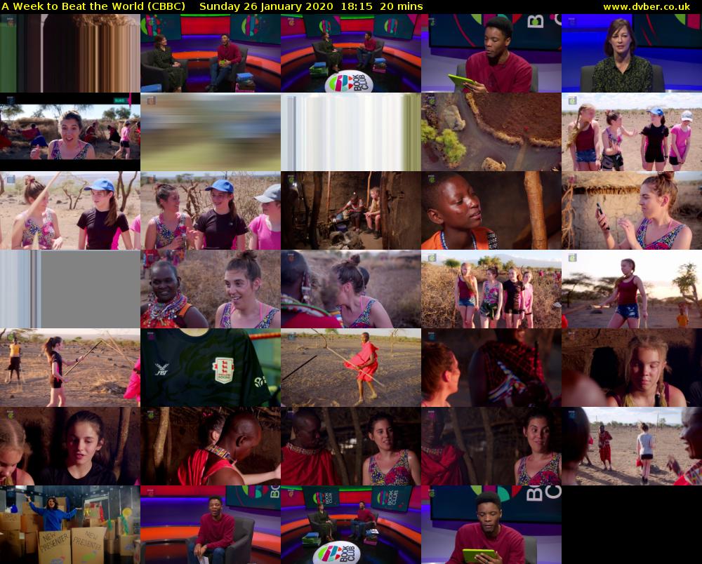 A Week to Beat the World (CBBC) Sunday 26 January 2020 18:15 - 18:35