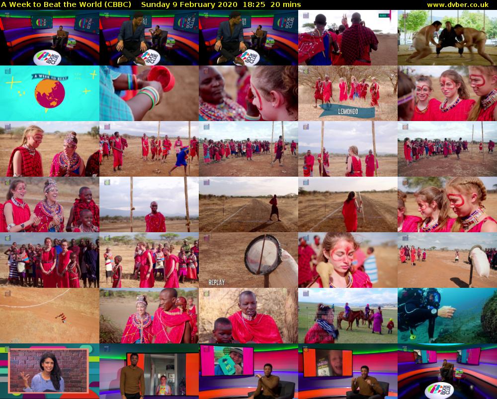 A Week to Beat the World (CBBC) Sunday 9 February 2020 18:25 - 18:45