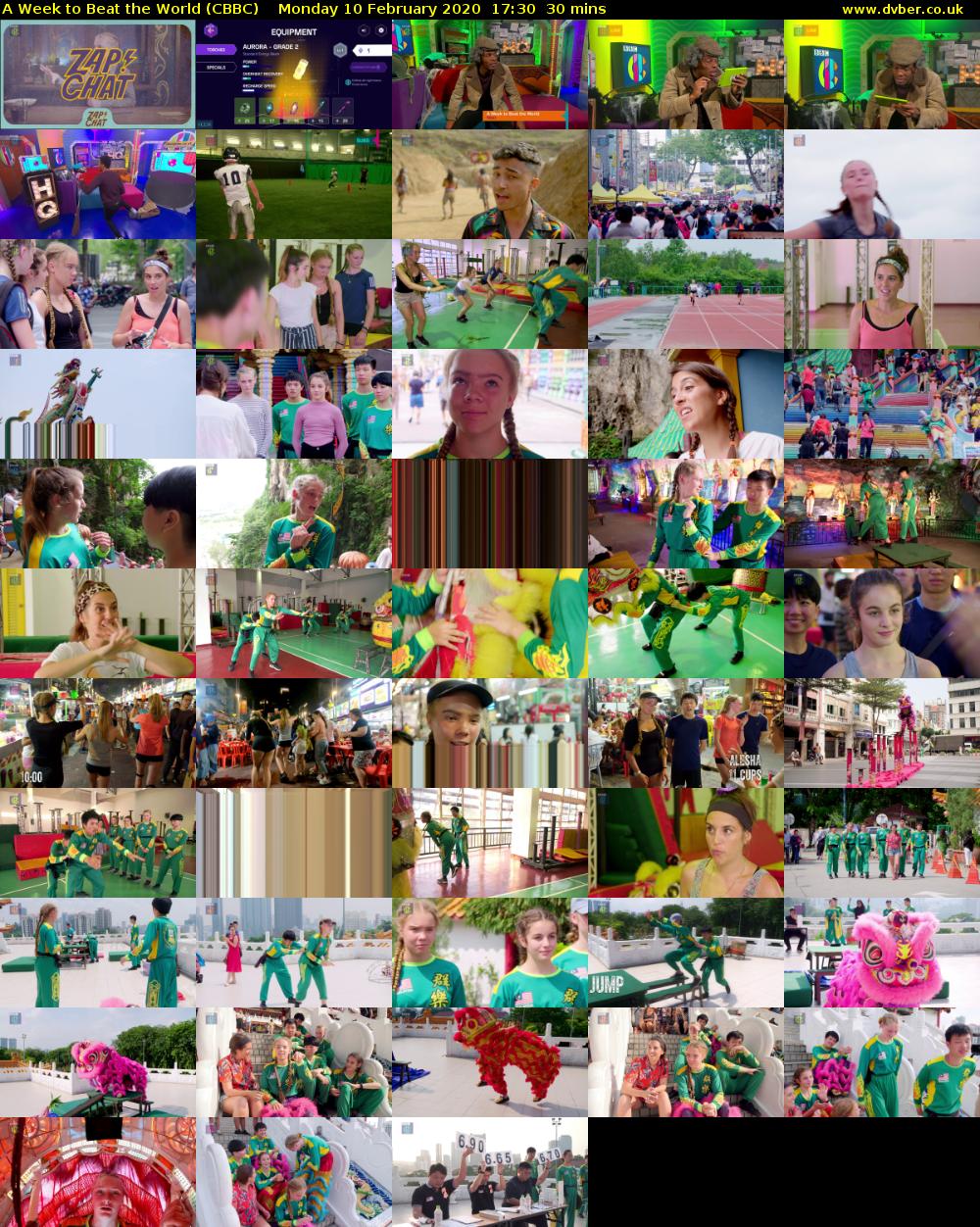 A Week to Beat the World (CBBC) Monday 10 February 2020 17:30 - 18:00