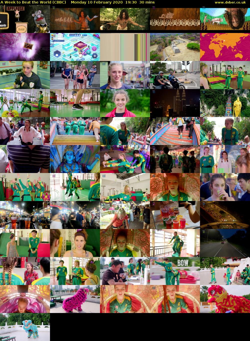 A Week to Beat the World (CBBC) Monday 10 February 2020 19:30 - 20:00