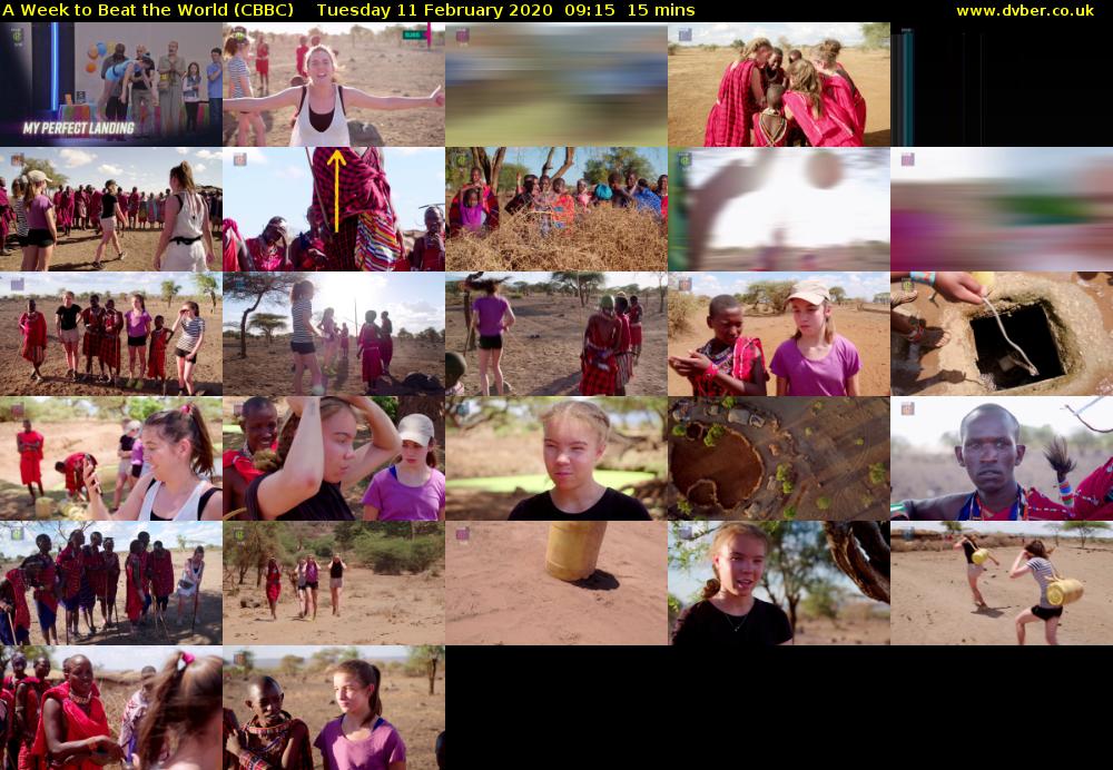 A Week to Beat the World (CBBC) Tuesday 11 February 2020 09:15 - 09:30